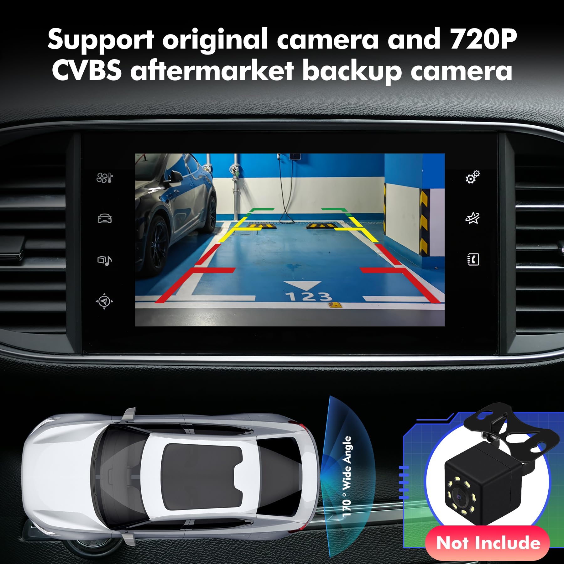Bezprzewodowy zestaw modułów samochodowych Carplay & Android do Peugeot & Citroen Picasso (Smeg & MRN System) DS4 DS3 308 508 208 2008 3008 C4 Mirror Link Navigation OEM Upgrade Camera Audio