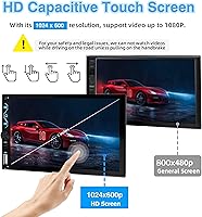 Vista 4 de Radio de coche con pantalla táctil de 7 pulgadas con Apple Carplay y Android Auto - Bluetooth, cámara de respaldo, enlace espejo, SWC