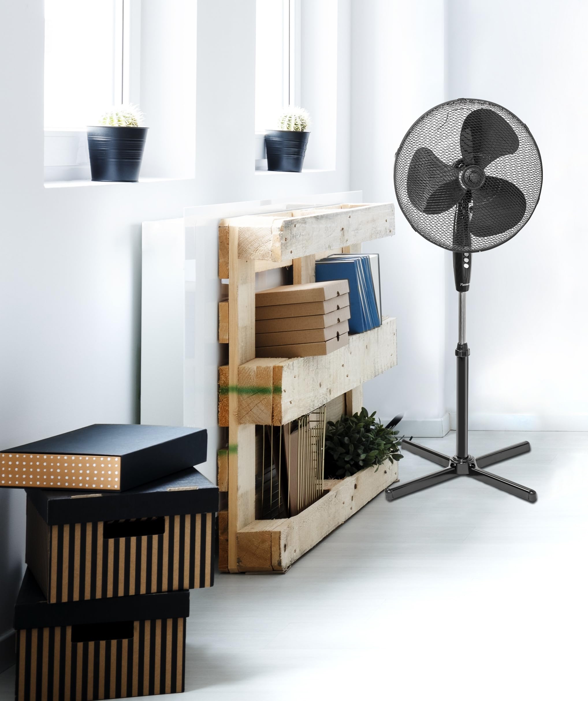 Ventilateur De Sol Rétro Chromé Bestron – 3 Vitesses, Inclinaison Réglable, 55 W, Design Années 50 - 11