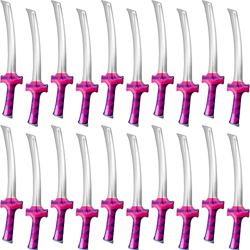 Miniatura 8 de Paquete de 20 Katanas inflables de 30 pulgadas, espada samurái, armas inflables para recuerdos de fiesta, cosplay, fiesta temática samurái
