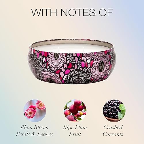 Miniatura 3 de Voluspa Japanese Plum Bloom 3 Wick Vela en lata 12 onzas