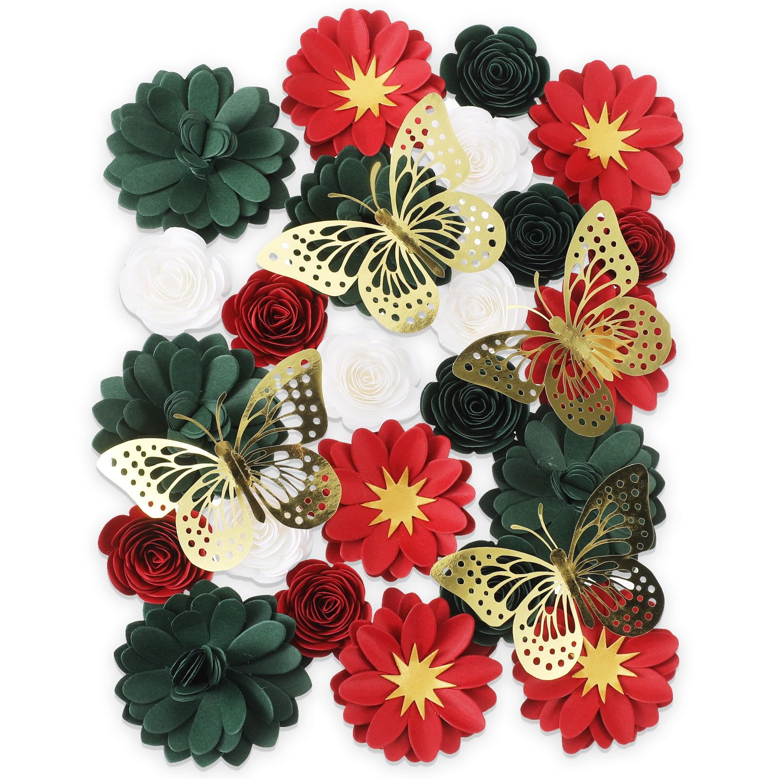 Kit de gorra de graduación MotiMind que evita birretes lisos usando mariposas 3D doradas