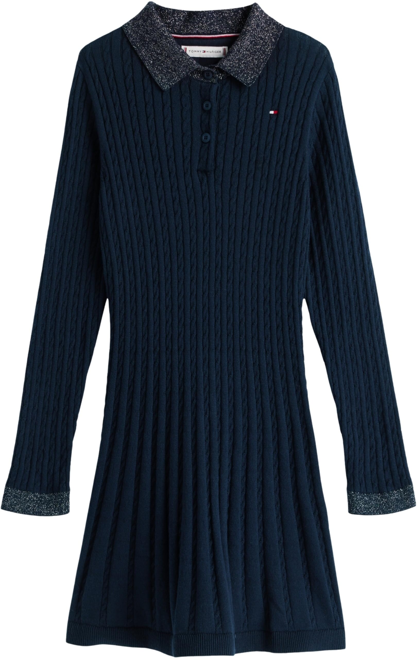 Tommy Hilfiger Mini Cable Sweater Dress Kg0kg08938 Vestido Tipo suéter Niñas