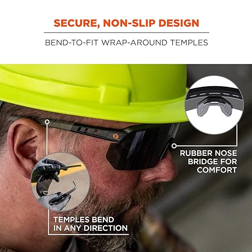 Miniatura 4 de Ergodyne Skullerz AEGIR - Gafas de seguridad antiarañazos, antivaho y ANSI z87.1