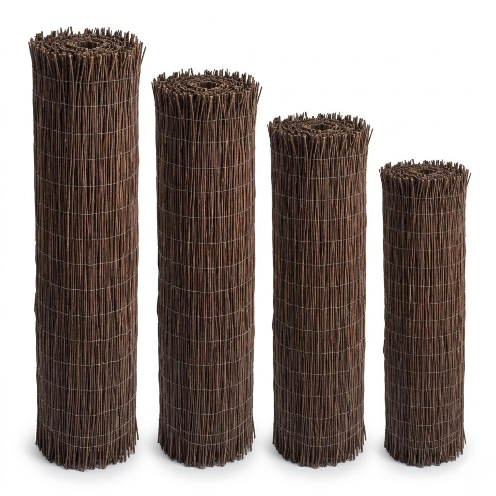AQS INTERNATIONAL - Willow Fence Garden Screening Roll - Natural Wood Outdoor Privacy Cover - Heavy Duty Sun Protection - Lightweight Flexible Fence Panel - Balcony Terrace Patio Barrier (1.8M x 4M)