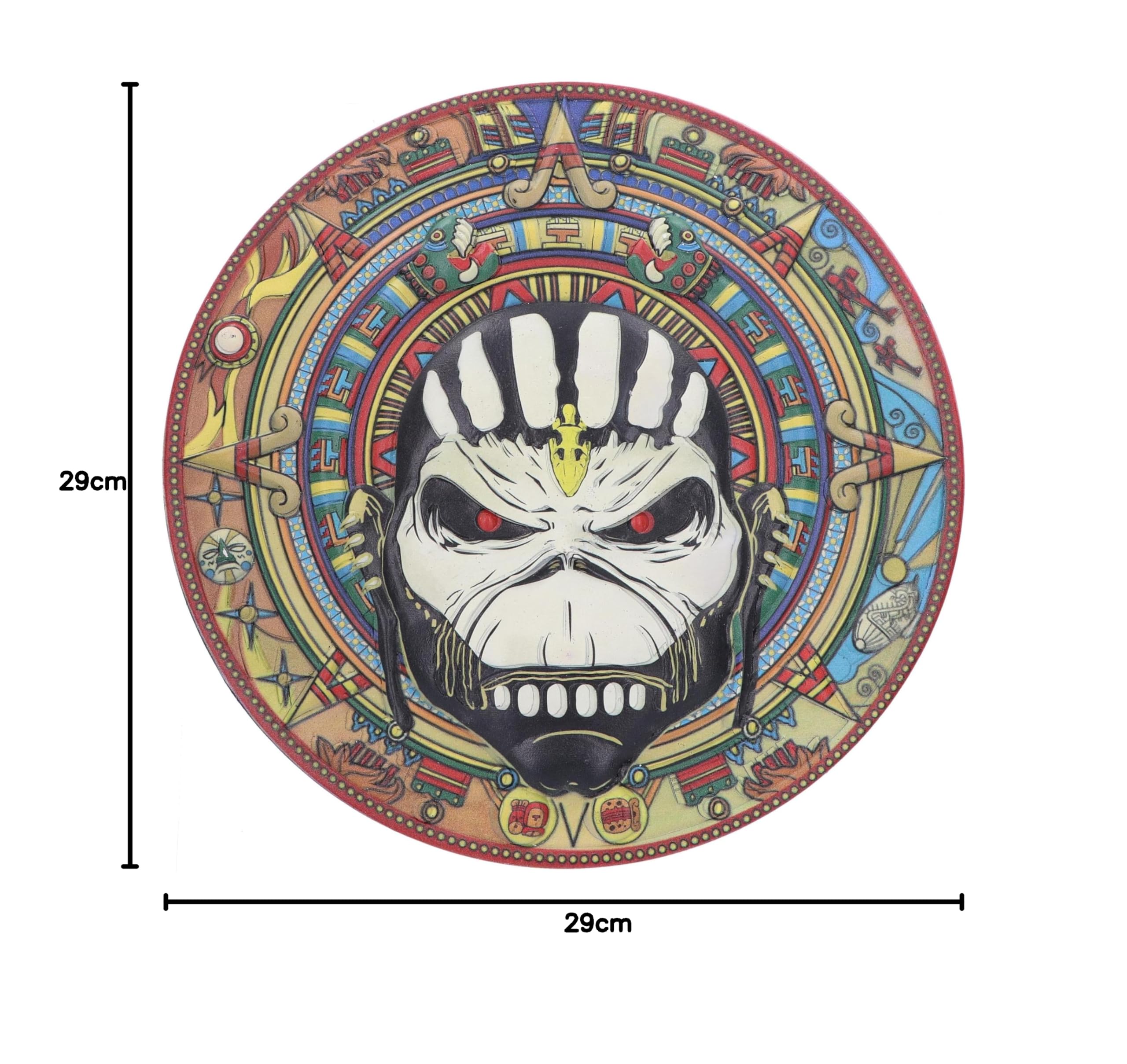 Nemesis Now Placa de pared, resina, multicolor, 29 cm | Producto oficial de Iron Maiden, colección de Rock Band