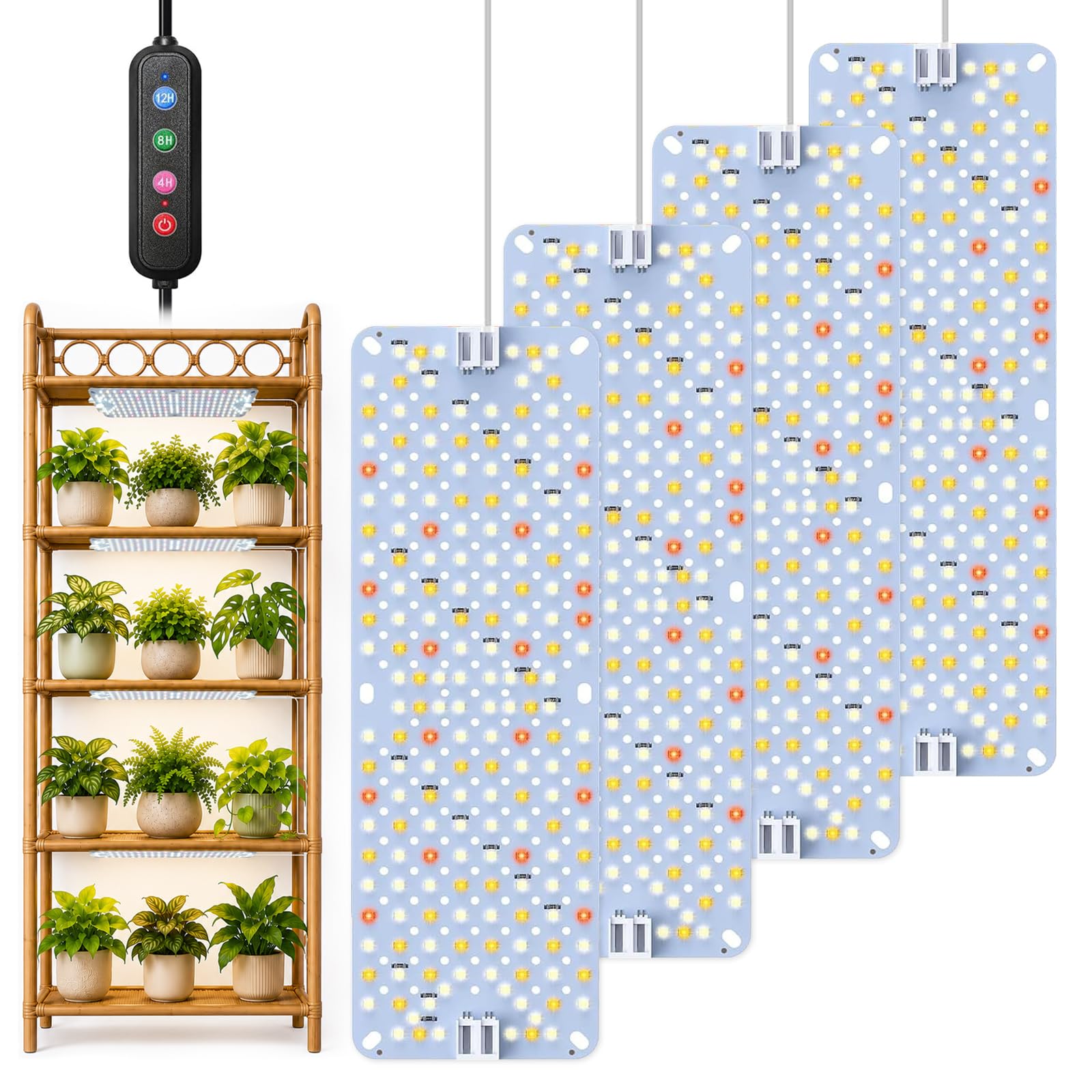 SDOVUERC 768 LED Grow Light 4 Pack