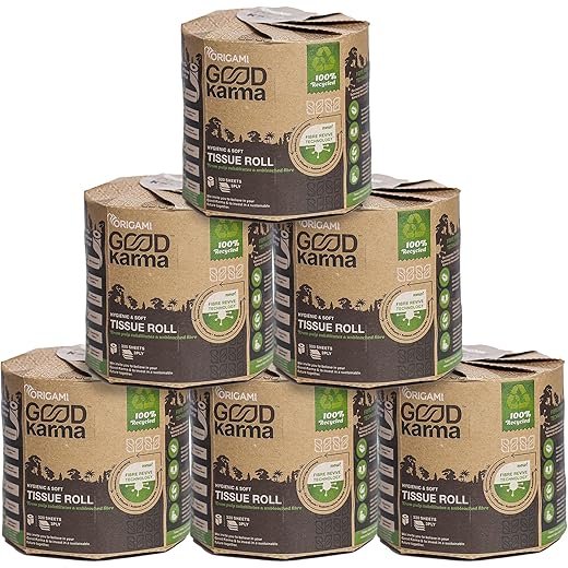 Origami Eco-Friendly Toilet Tissue 6-Pack 320 Pulls