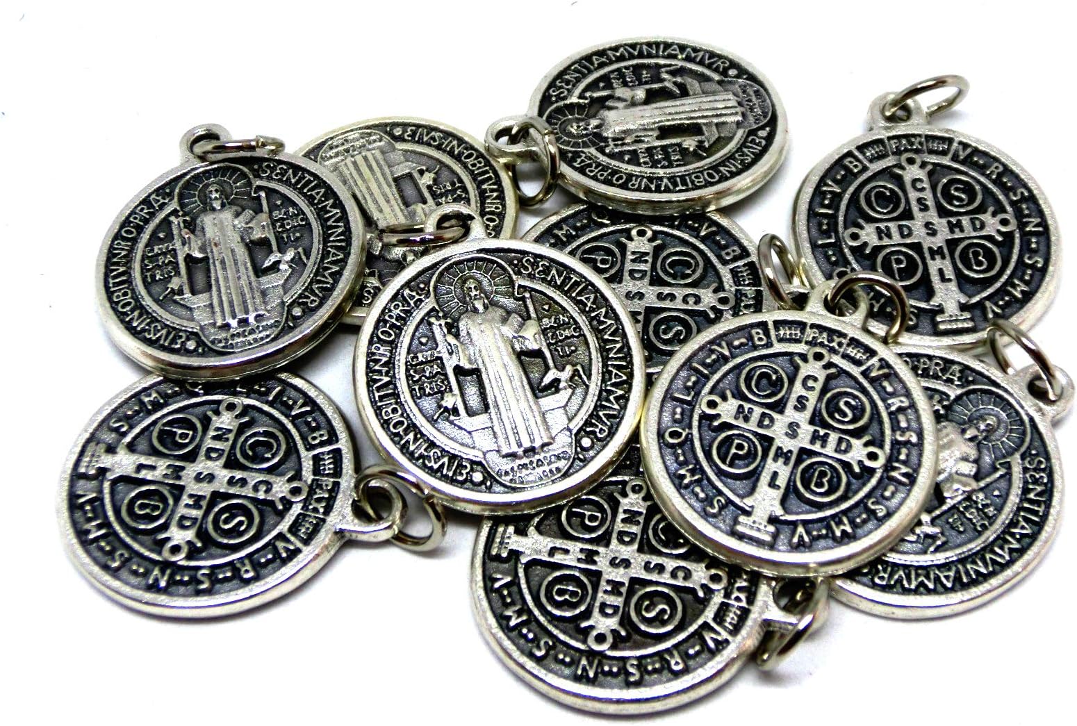 GTB Italy - Saint Benedict with silver ring, 10 medals