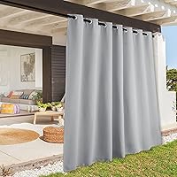 Vista 74 de RYB HOME - Cortinas opacas extraanchas para exteriores, impermeables, resisten el viento, 100 pulgadas de ancho x 84 pulgadas de largo, 1 panel
