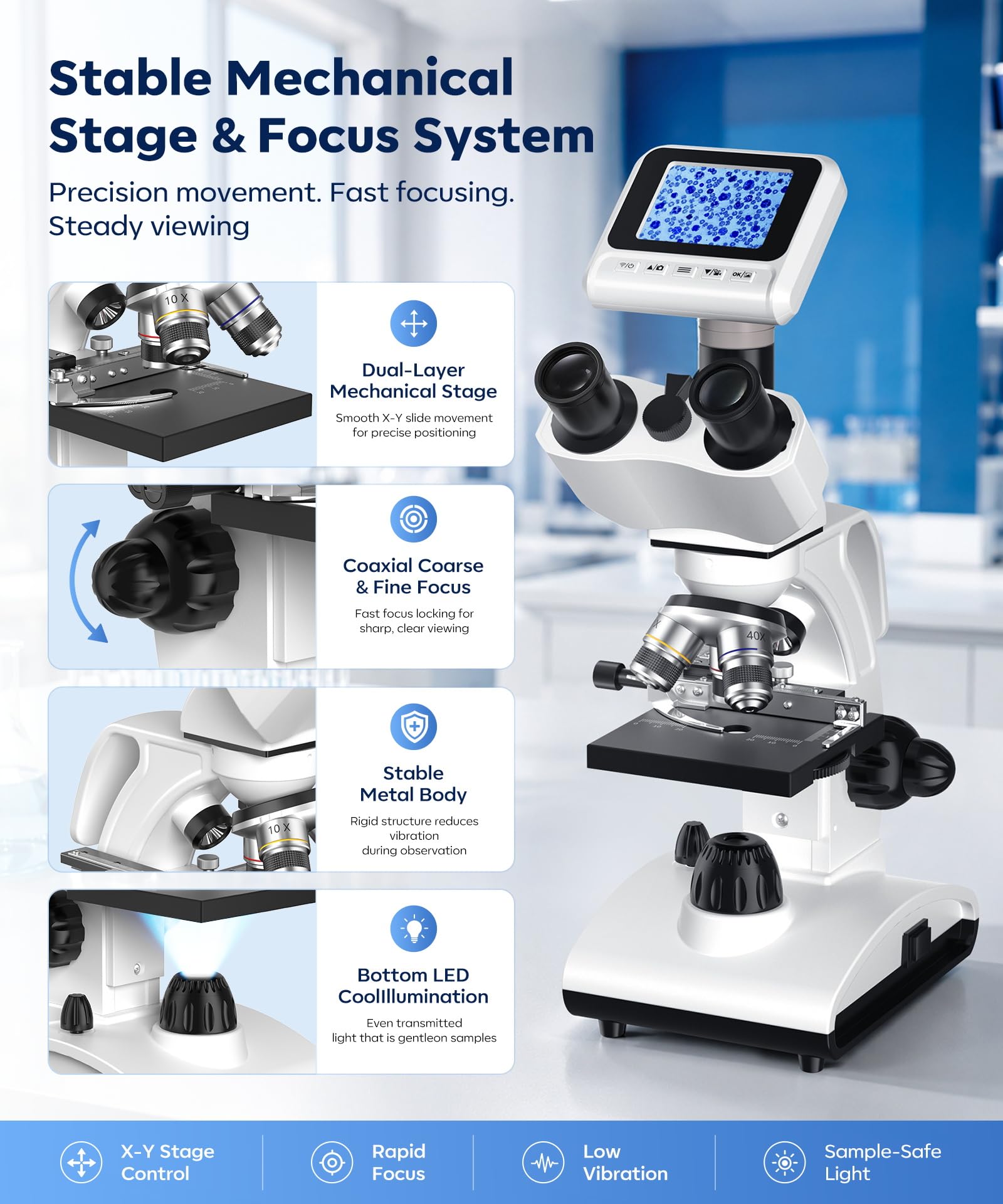 PalliPartners Microscope - 40x-2000x Biological -6 PalliPartners Microscope - 40x-2000x Biological -6