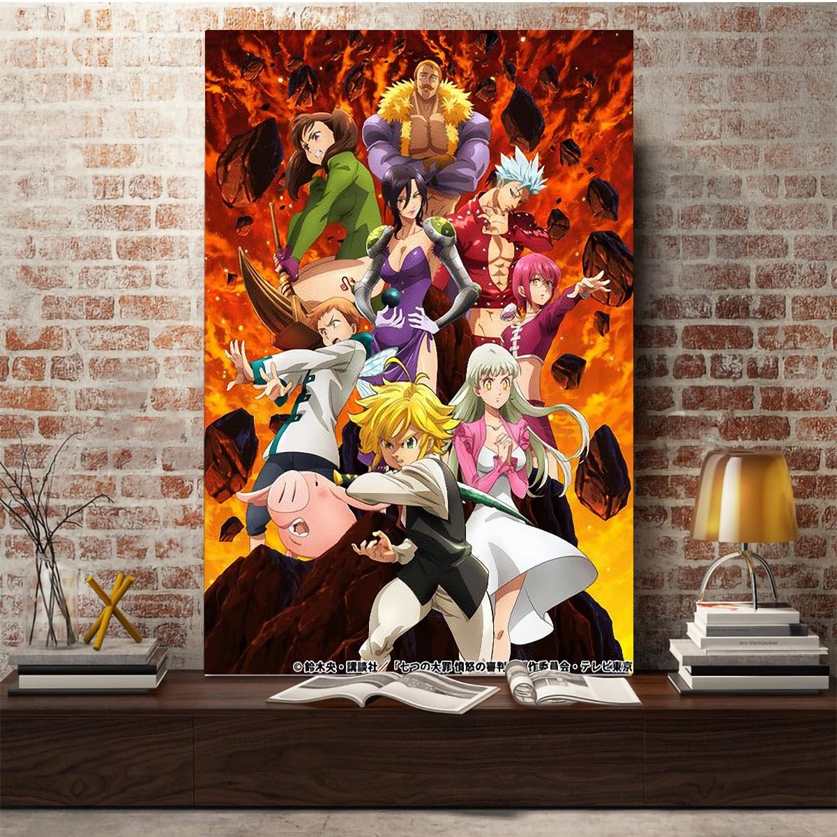 bakateee キャンバス　12号　大罪　絵画 Amazon.co.jp: 七つの大罪のキャラクター ウォールポスター 7つの大罪