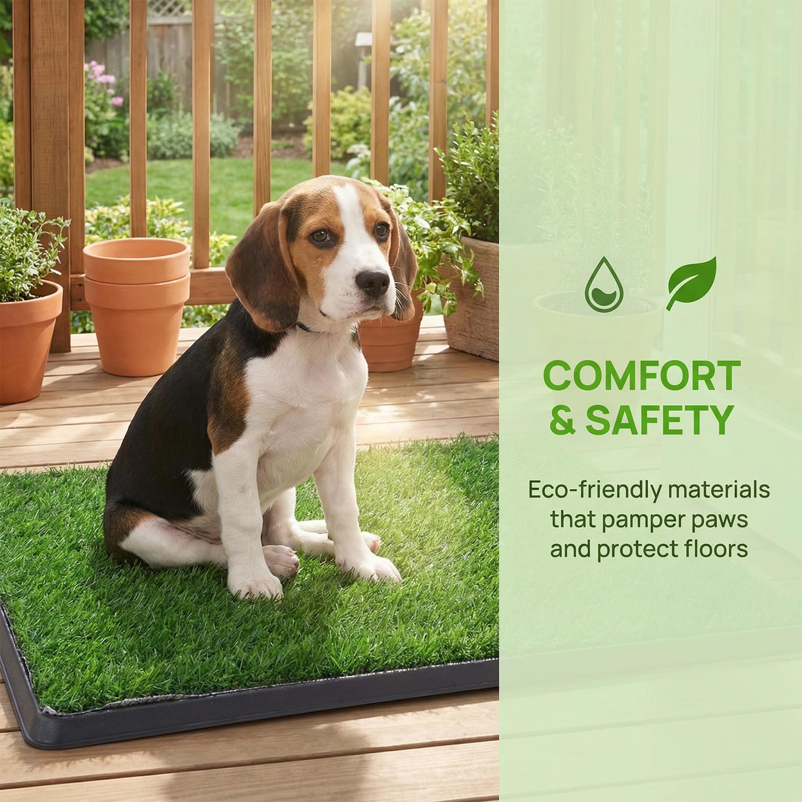 Bandeja de arena para perros de 40 x 50 cm, lavable, reutilizable, para interior y exterior