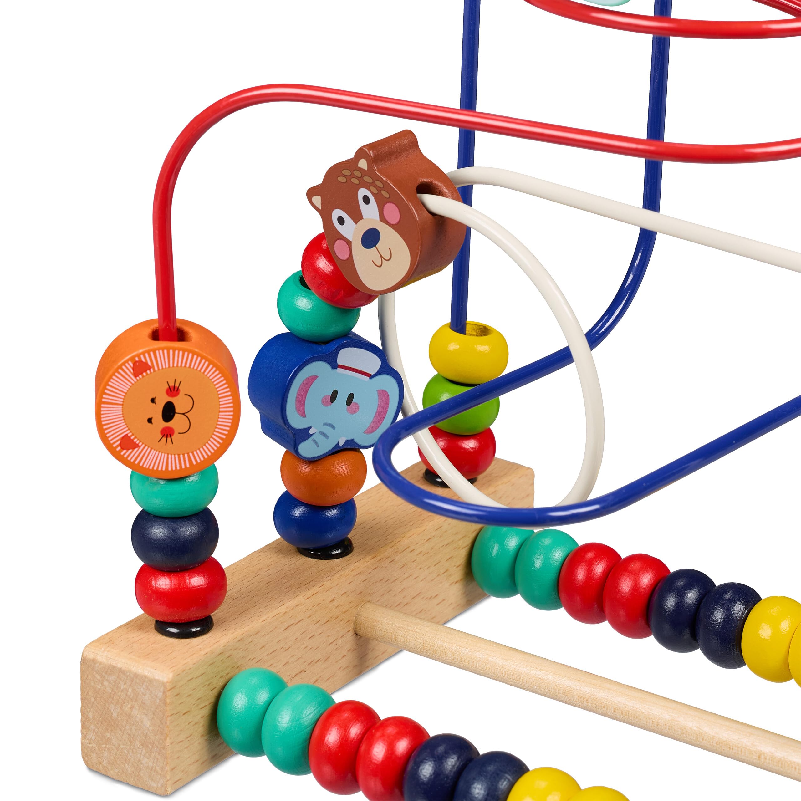 Boulier Circuit Motricité En Bois Pour Bébé 1 An Et + - Jouet Éducatif Avec Animaux - Développe La Coordination