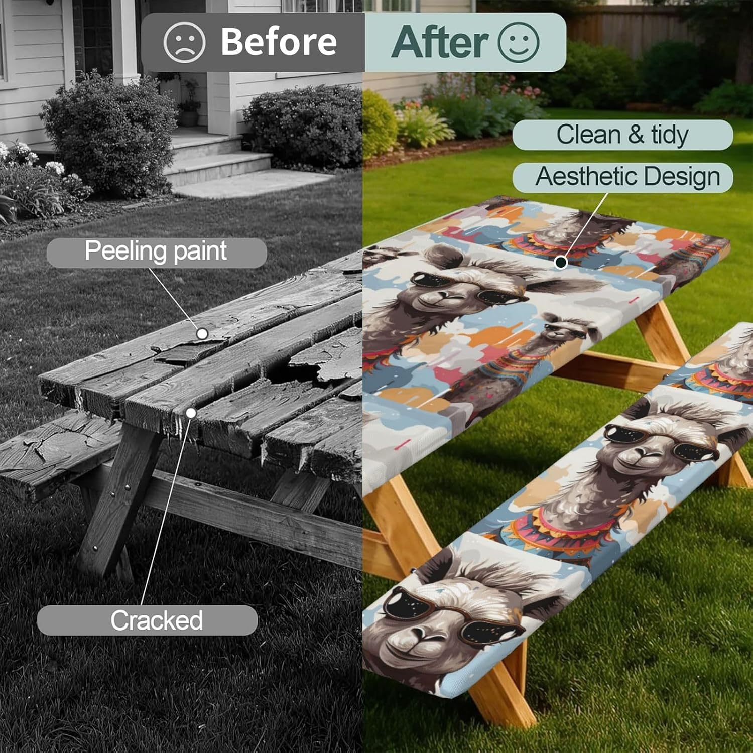 Diamond Jewelry Jewels Luxury Picnic Table Cover with Bench Covers and Bag, Windproof Waterproof Rectangle Tablecloth with Elastic Edges Fitted Camping image 2
