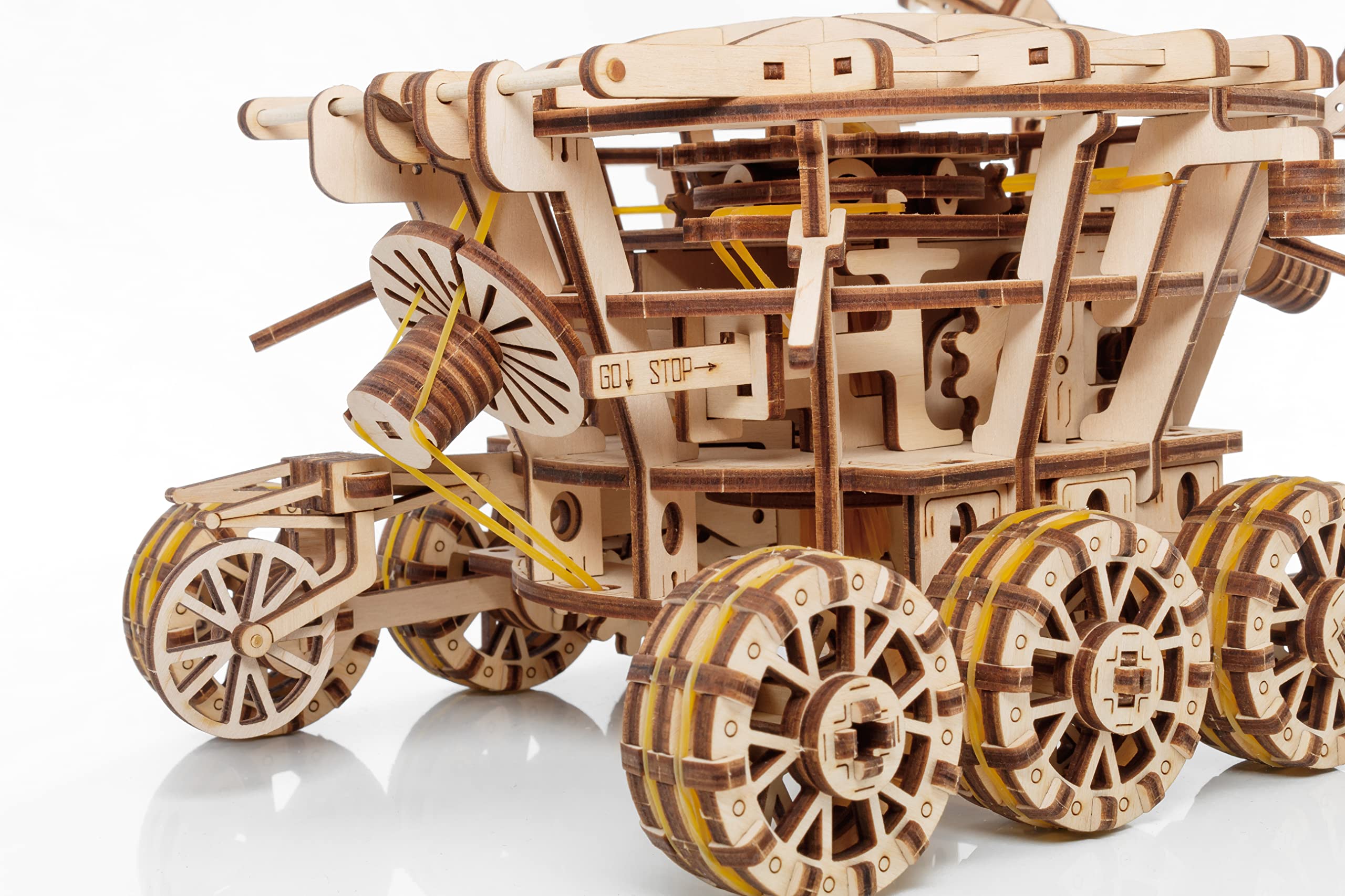 EWA Eco-Wood-Art - LUNOKHOD - Puzzle 3D mécanique en Bois - Casse-tête pour Adultes et Adolescents -à Monter soi-même sans Colle- 424 pièces