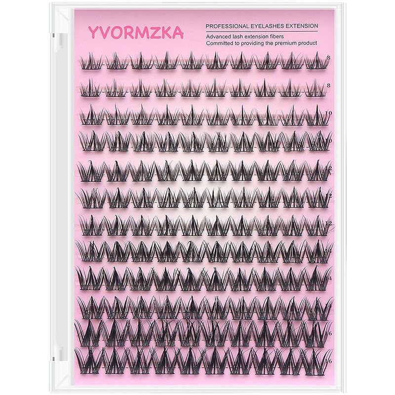 Kit de Cílios Postiços em Tufo Manga YVORMZKA com Pinça e Adesivo