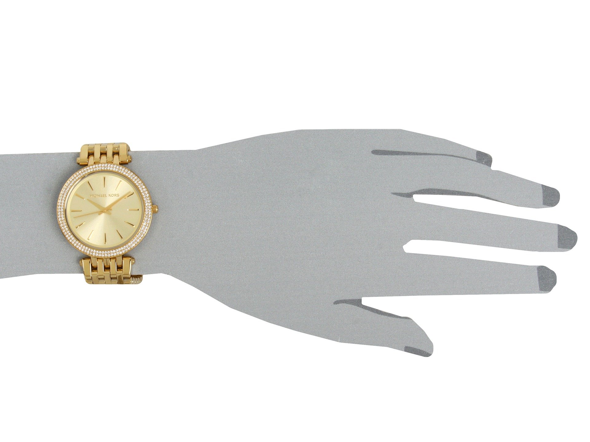 Michael Kors Darci Watch für Damen, Goldfarbenes Quarz-Dreizeiger-Uhrwerk mit Edelstahlarmband