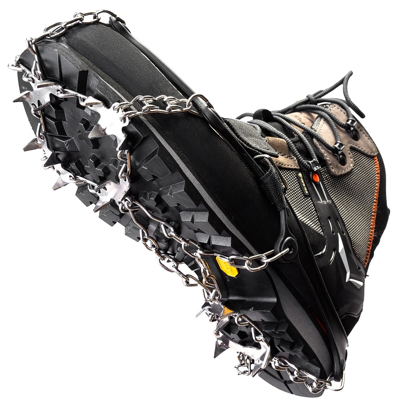 HighTatras Grödel Steigeisen 8 oder 19 Spikes Größe M L XL Schuhspikes & Spikes Schuhe Winter zum Grödeln für Wanderschuhe & Spike Schuhe – robuste Grödl Krödel Eiserl für Schnee, EIS & rutschige Wege