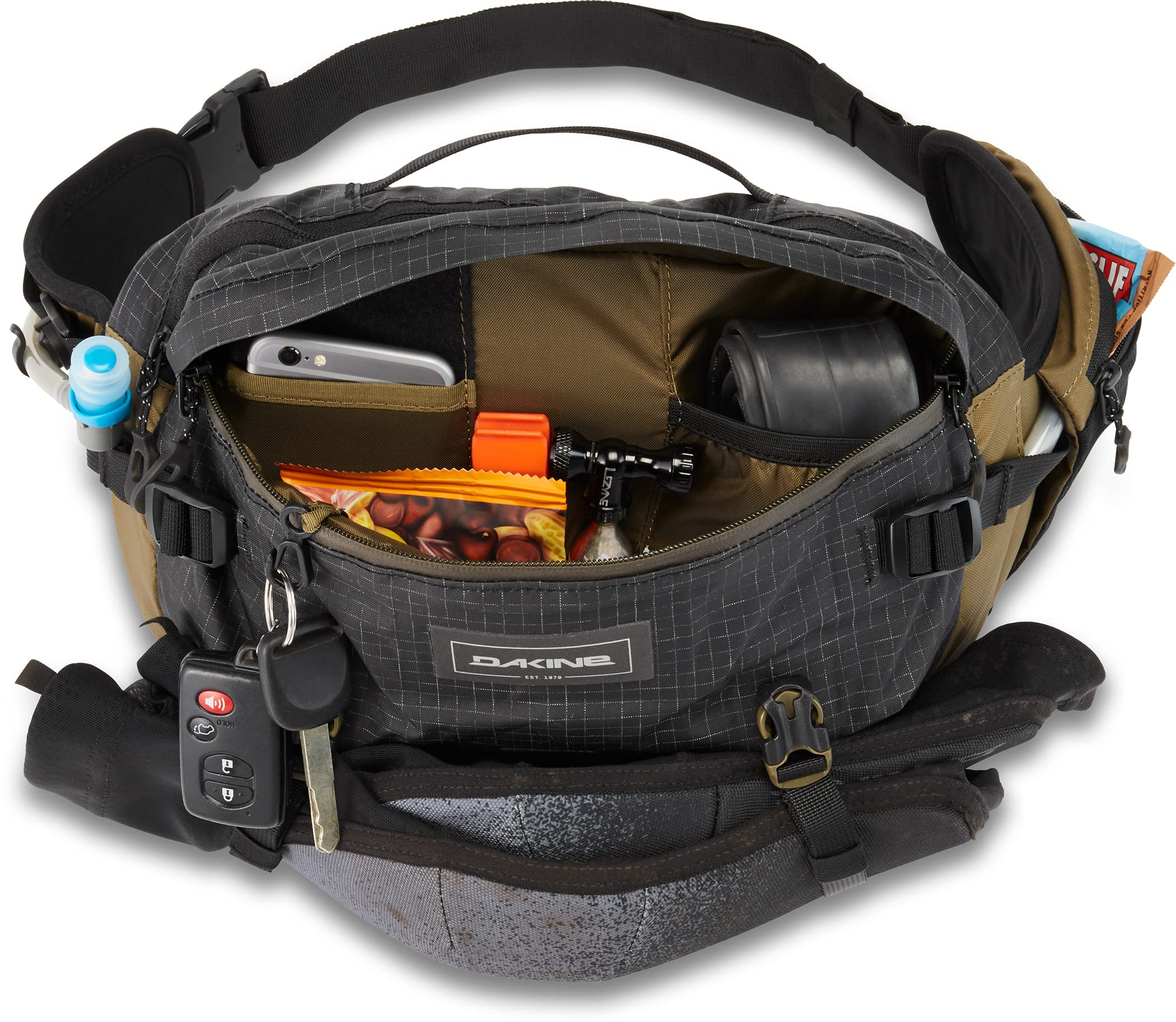 Dakine Seeker 6 Riñonera Negra Ripstop – en Negro, 6L, poliéster Resistente, tamaño: 30 x 22 x 10 cm