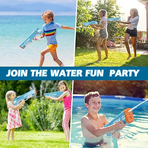 Miniatura 7 de EagleStone Pistola de agua eléctrica para adultos, pistolas automáticas de chorro de 33 pies, remojo de absorción automática súper potente, modular