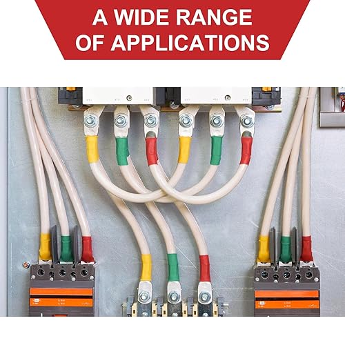 Miniatura 4 de 10 terminales de anillo de alambre de cobre estañado Sanuke 8 AWG - 38 pulgadas, extremos de cable de batería de grado marino con tubo