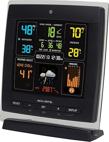 Miniatura 9 de AcuRite Notos 3 en 1 Estación meteorológica para interiores y exteriores temperatura humedad y velocidad del viento 00589M