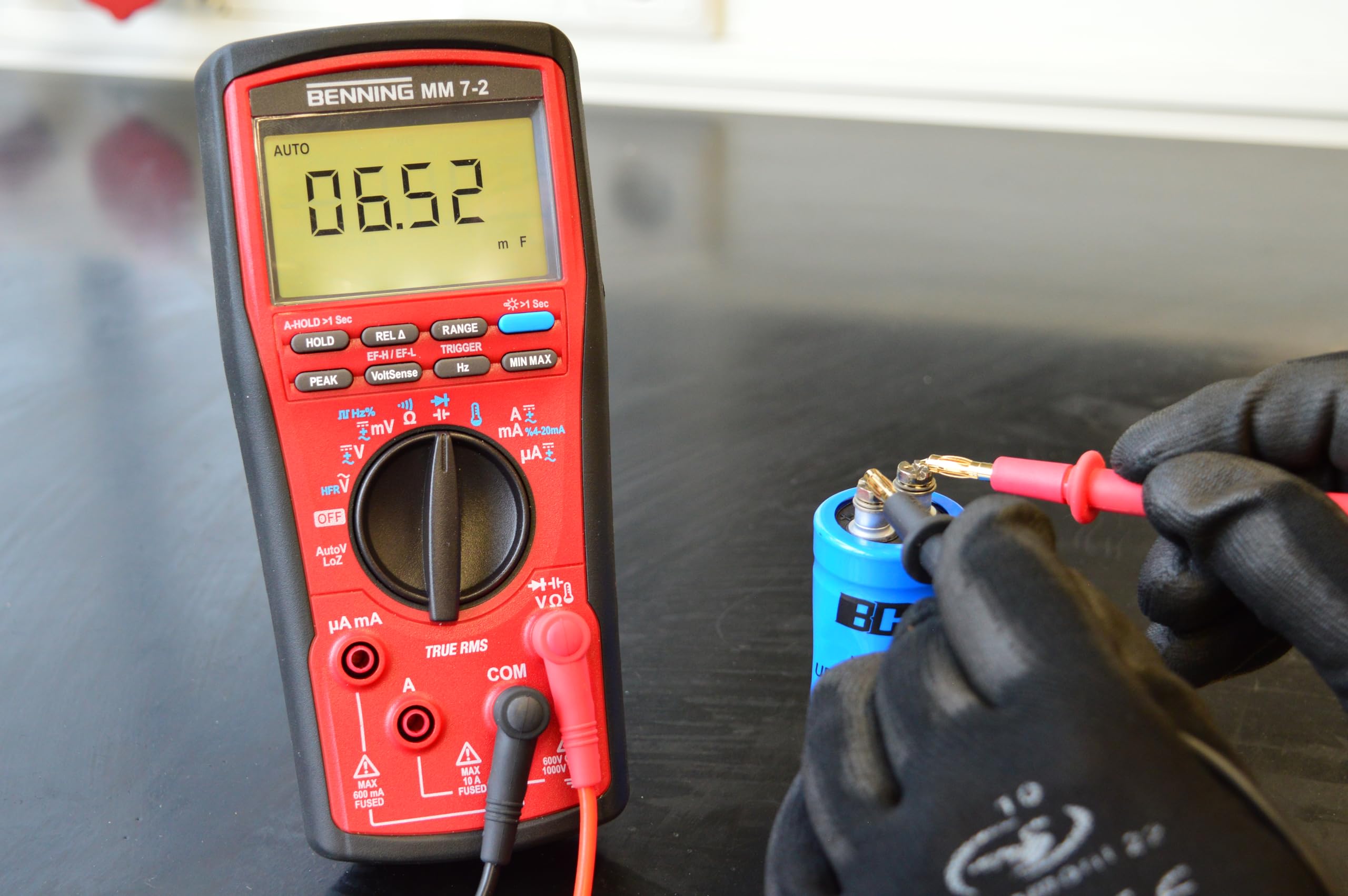 Benning MM 7-2 True RMS Digital-Multimeter (Anzeige digital, Max. Spannungsmessbereich DC 1000 V, Optische und akustische Buchsenkontrolle) 44690