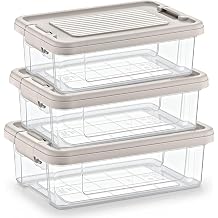 Hobby Life Infinity 3 l  Orta Boy Saklama Seti 3 x 1.5 Litre   Mat Dokulu Bej, Kilitli Kapakl   stiflenebilir Premium G da Kab