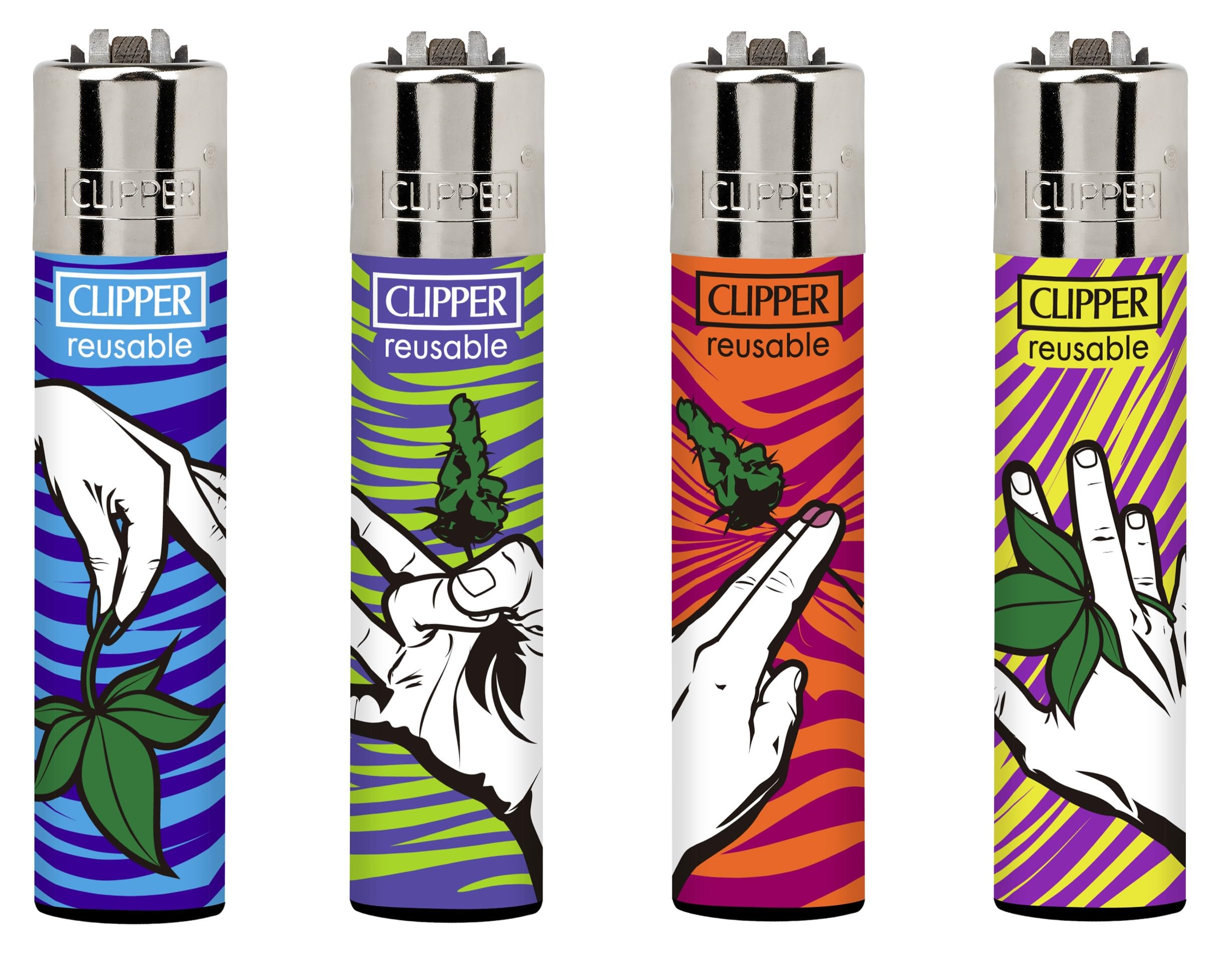 ksp partners ltd - 4 x clipper lighters (DAILY WEED 2)
