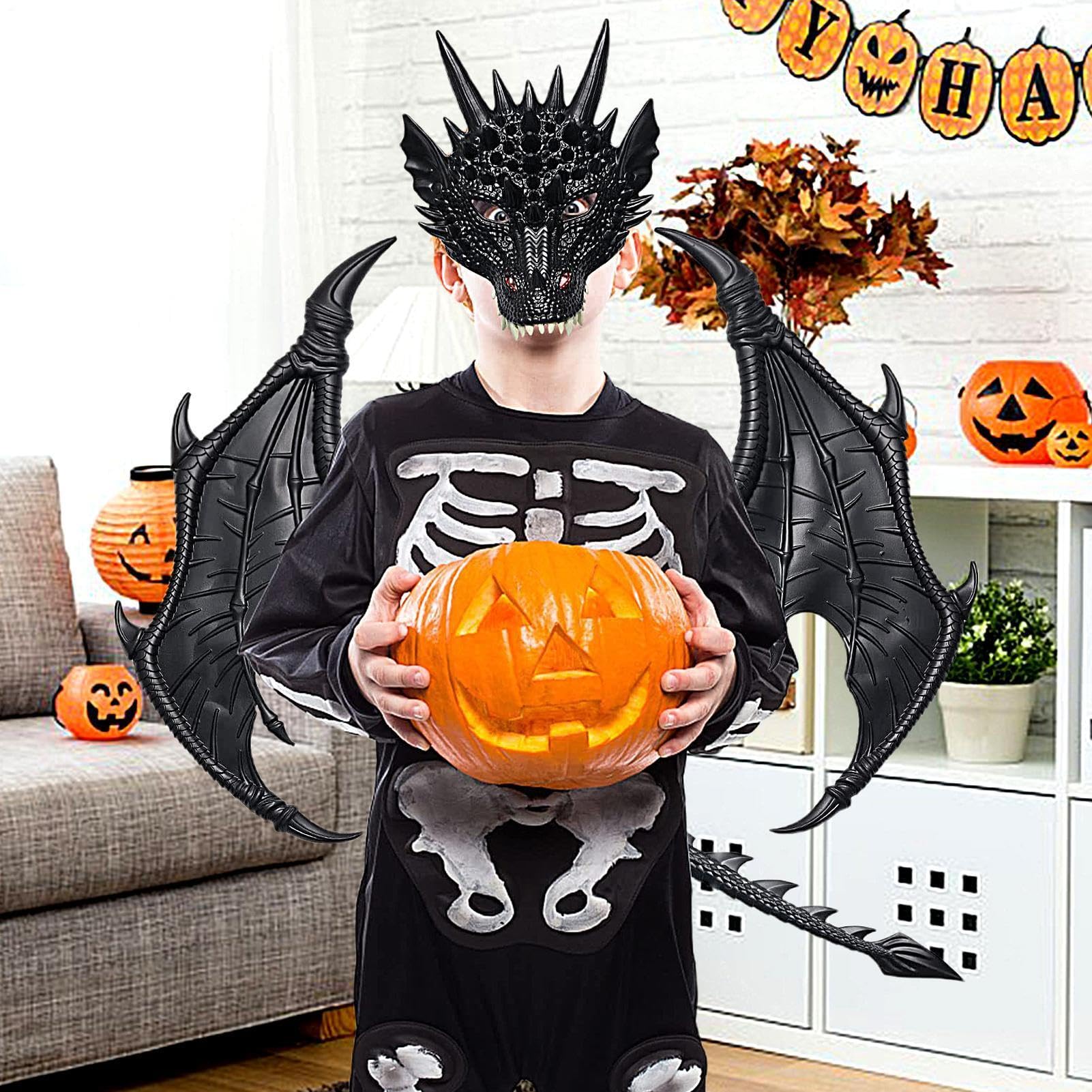 Generisch Kostium smoka dla małych dzieci | akcesoria i rekwizyty na Halloween – zabawny kostium dziecięcy do teatru, na imprezę, karnawał i odgrywanie ról