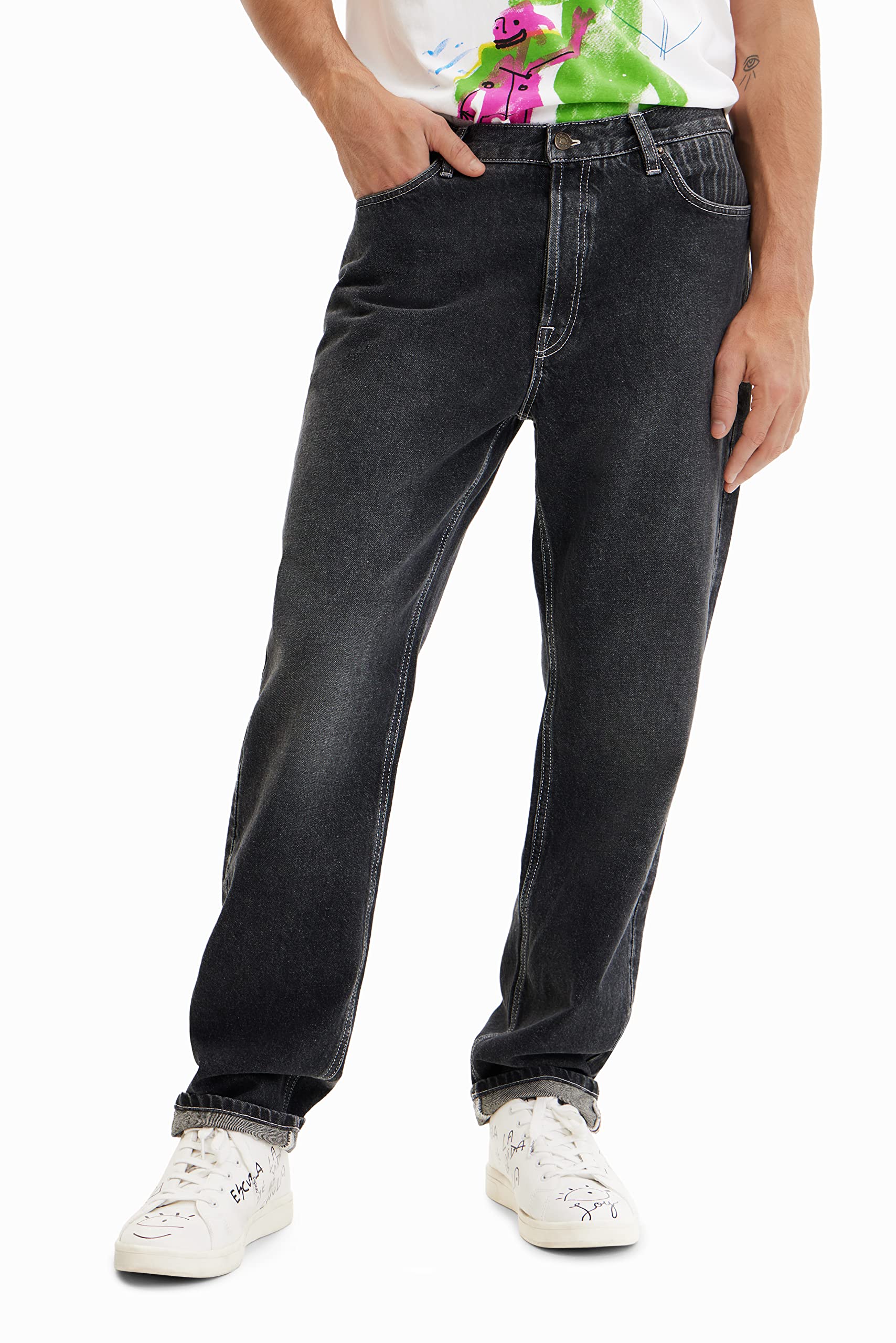 Desigual Herren Schwarz 23Smdd01-2000-30
