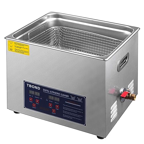 Miniatura 3 de Limpiador ultrasónico de 0.79 galones3 l, limpiador ultrasónico calentado de acero inoxidable, limpiador ultrasónico de 120 W, limpiador ultrasónico