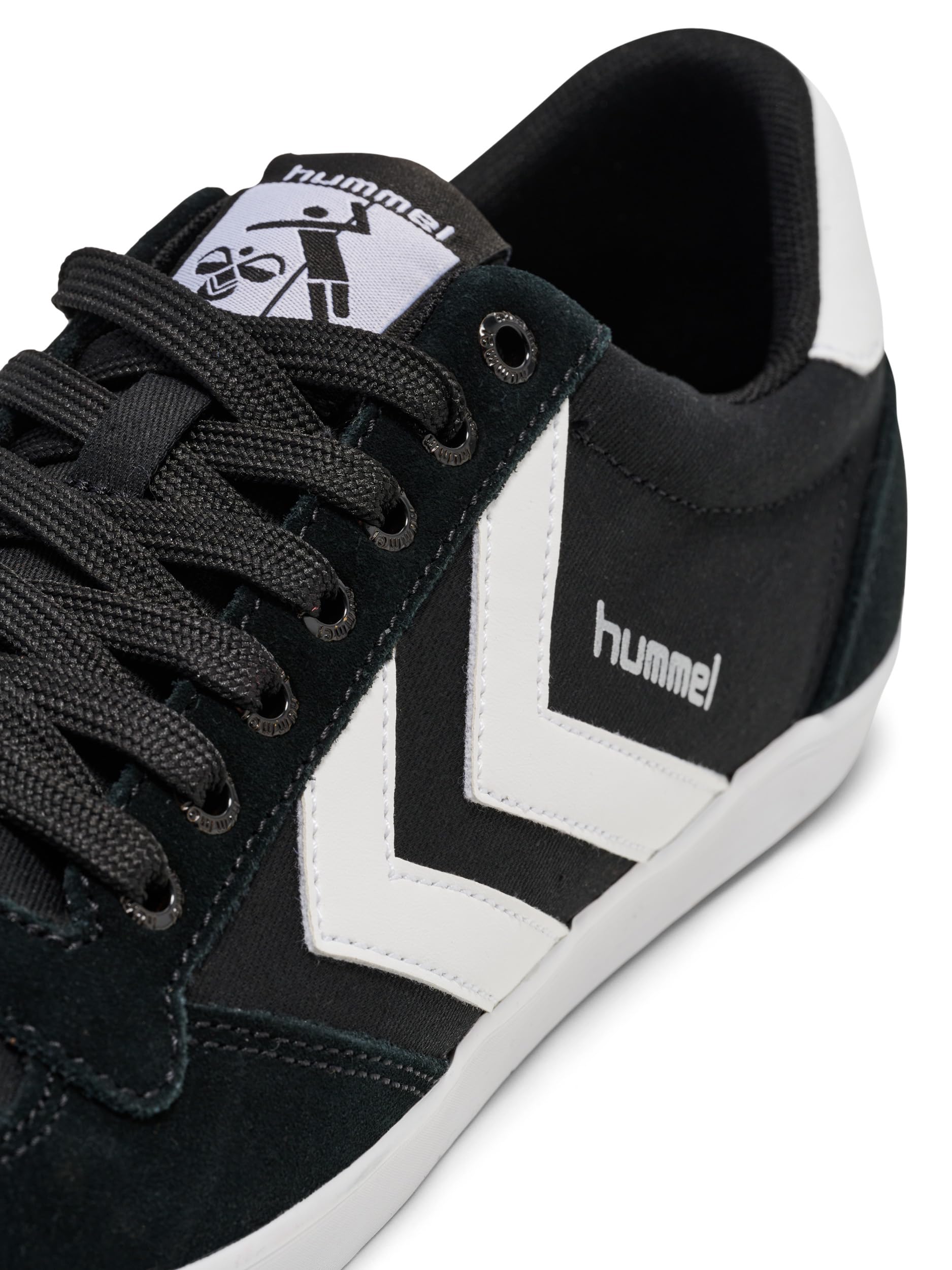 hummel Unisex Slimmer Stadil Low Sneaker, Black, Size 48