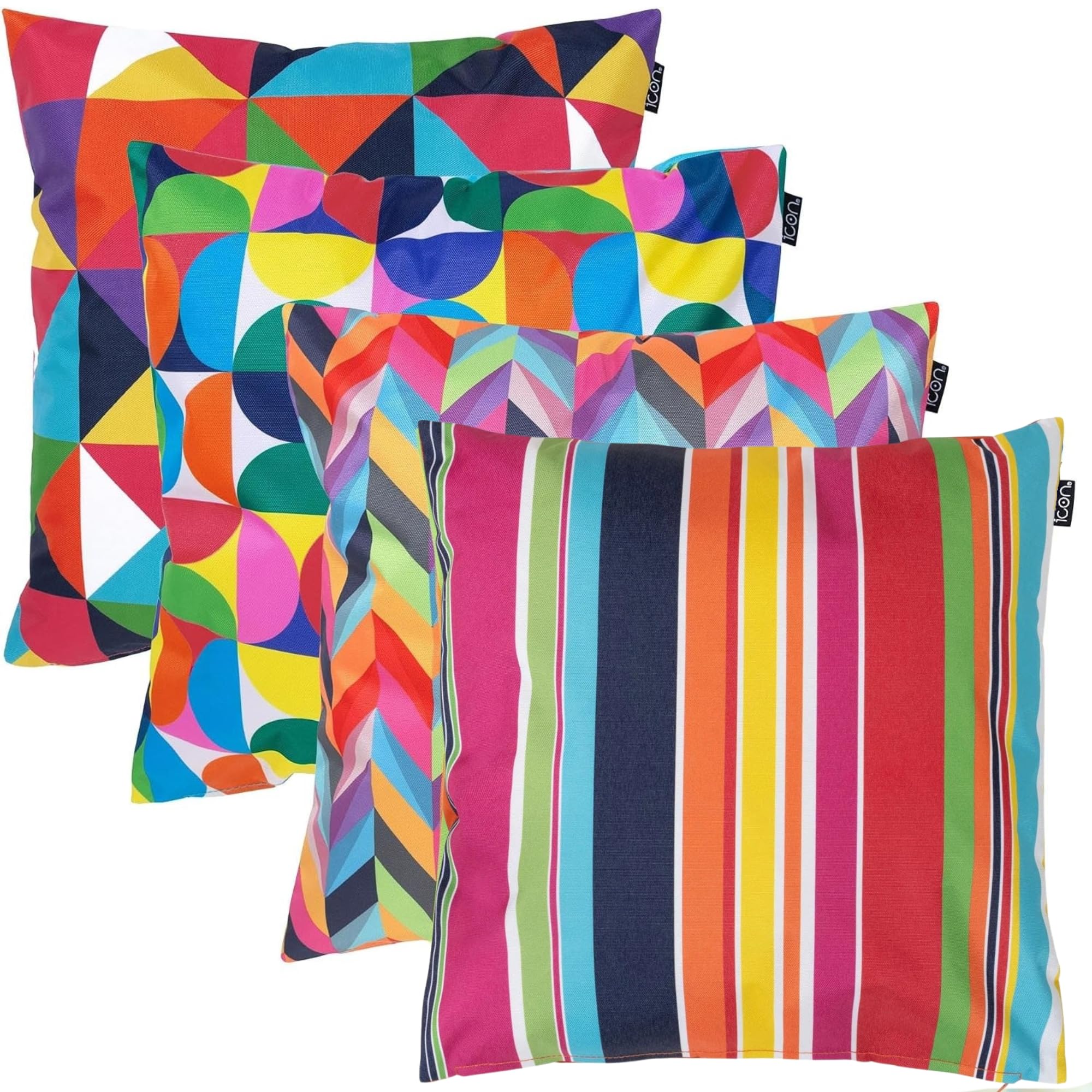 Indoor / Outdoor Striped Multi Square Cushion