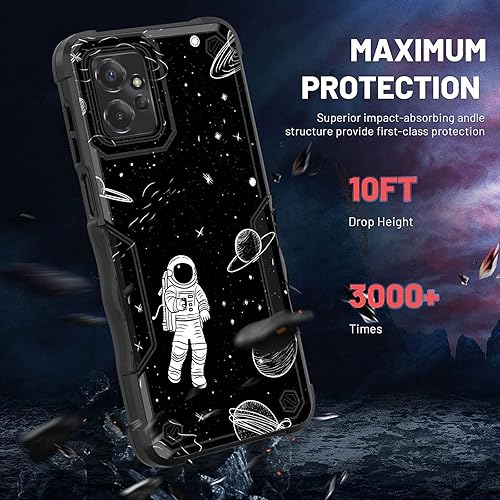 Miniatura 3 de EFGWSDER Funda para Moto G Power 5G 2023, doble capa, protección contra caídas de grado militar de 10 pies, antideslizante, resistente a prueba de