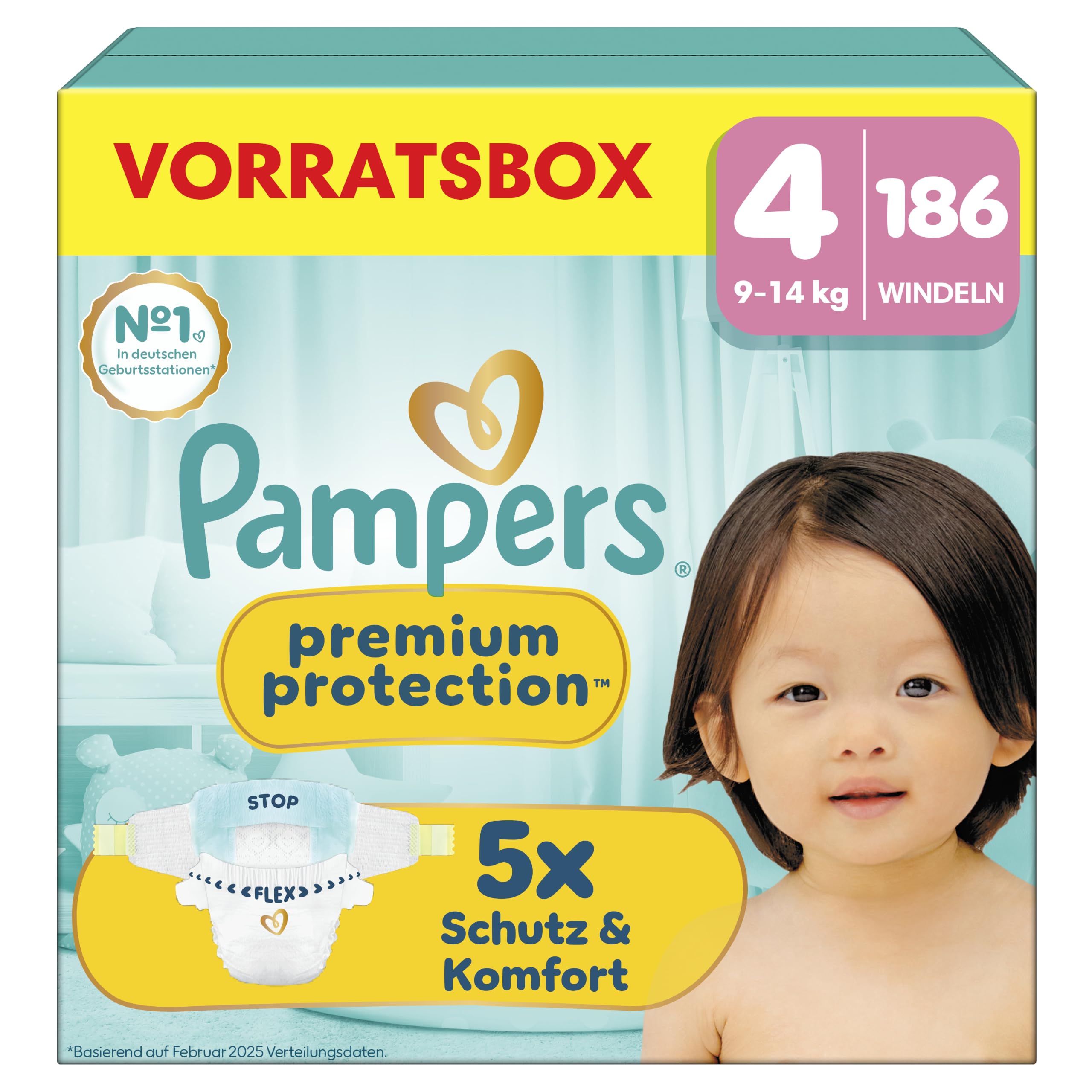 Pampers Premium Protection Größe 4 186 Windeln 9kg-14kg