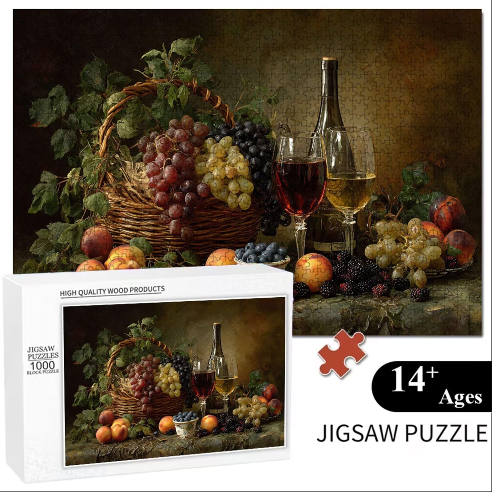Puzzle 1200 Piezas Adultos Cocina & Espíritu, Rompecabezas con Letras Traseras y Póster, Pasatiempo Antiestrés, Decoración de Pared, Regalo Decorar Mujer Hombre 75 x 50 cm (14 Años +) P3#418