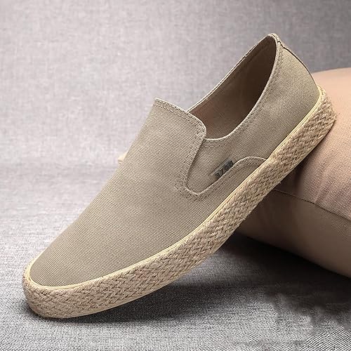 Miniatura 5 de Men's Breathable Solid Color Korean Version Trendy Casual Comfortable Lightweight Linen Sneaker Rack for Men Bedroom Athletic