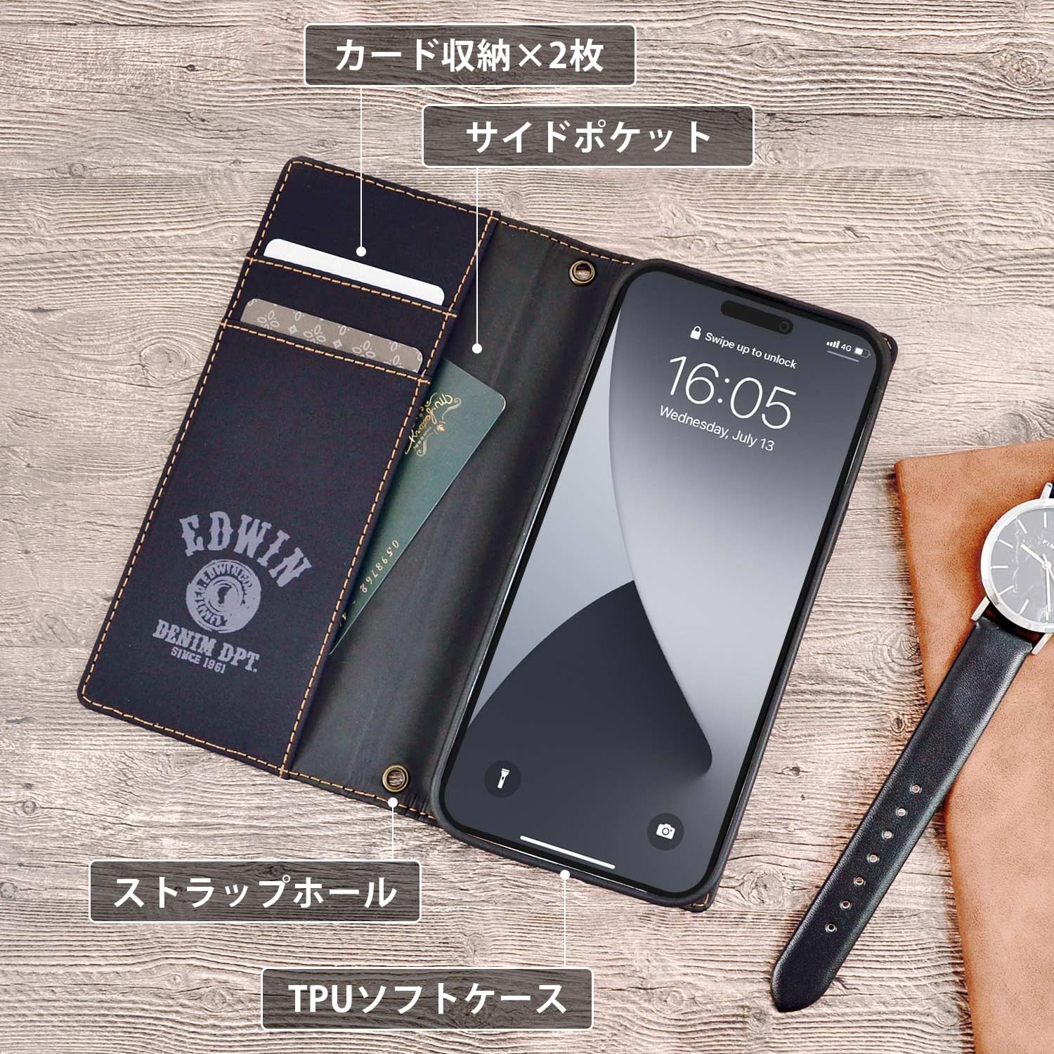 Amazon.co.jp: 【 EDWIN 正規品 】 iPhone 16 Pro Max ケース