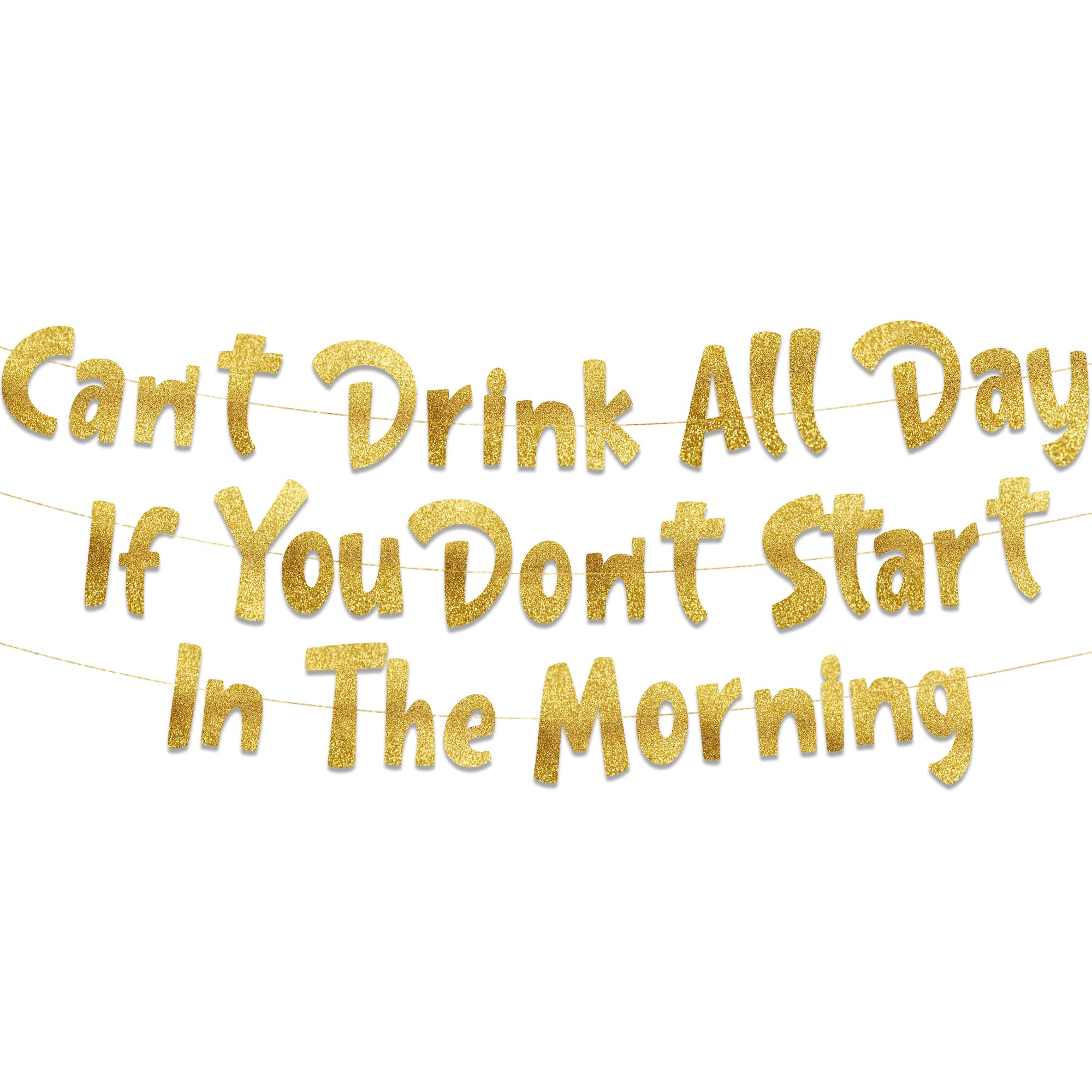 Funny Bachelorette and Bachelor Party Gold Glitter Banner - Funny Birthday Party Decorations - 21st - 30th - 40th Birthday