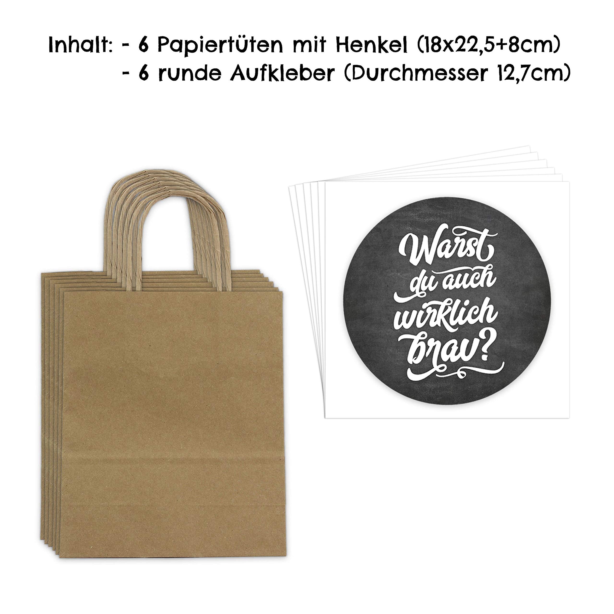 Boland Nikolaus-Partytüten Aus Papier – 10 Stück, 23 X 15 Cm, Süße Weihnachtsmotive (für Süßigkeiten)
