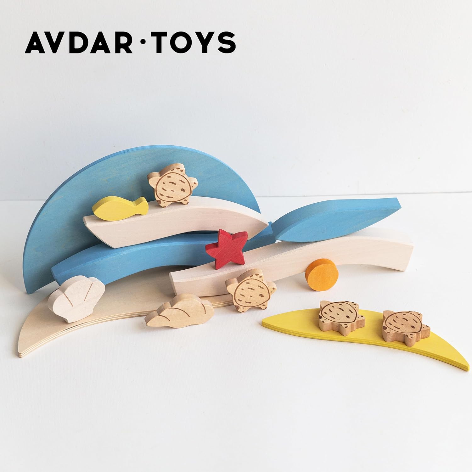 Wooden Puzzles for Toddlers, Journey Home Puzzle Block Set with Storage Tray, Wooden Stacking Building Block for Kids Ages 3-5