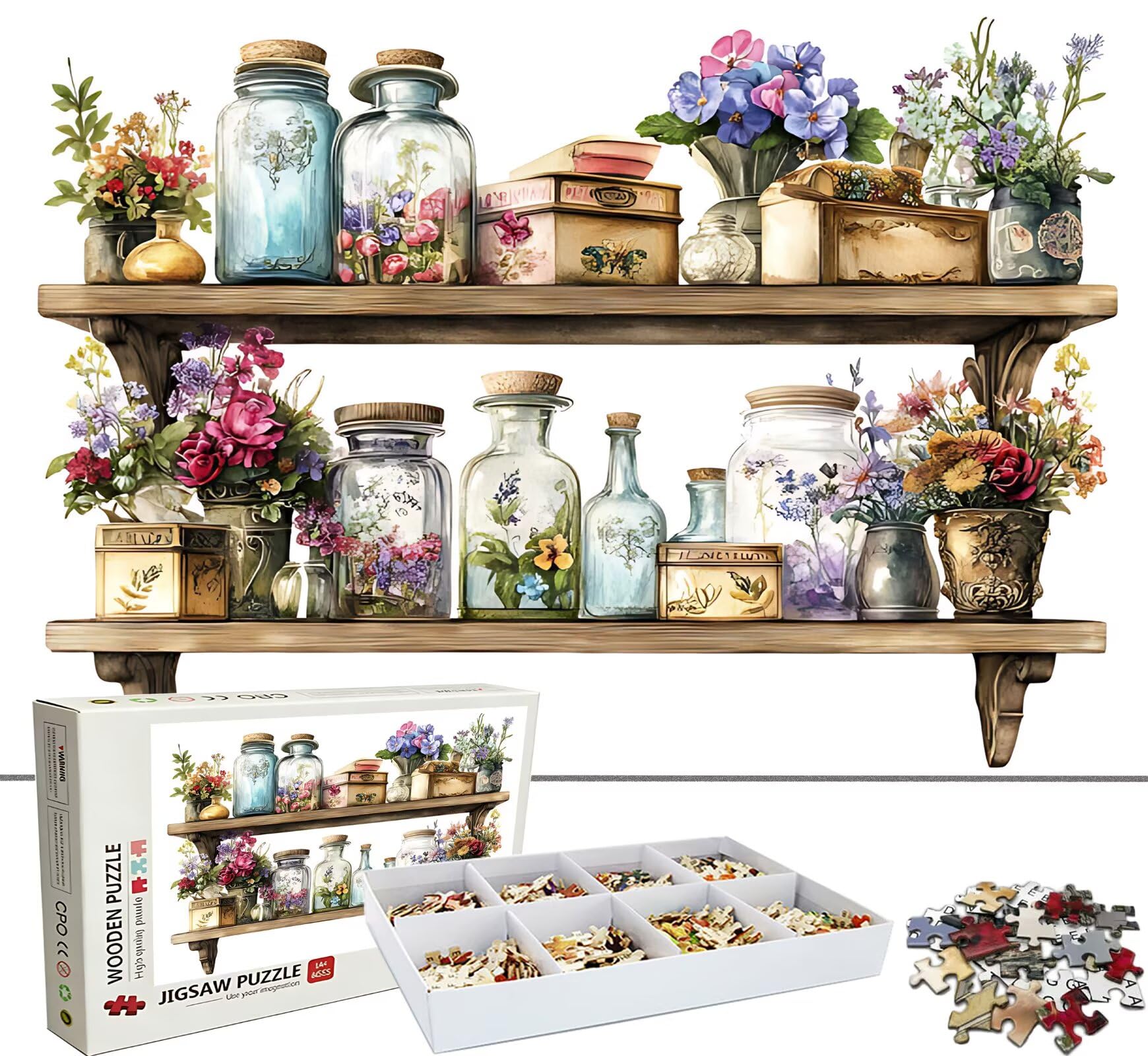 Puzzle Puzzle 1000 elementów dla dorosłych z plakatem w zestawie, drewniane puzzle do gry rodzinnej, edukacyjna i antystresowa gra edukacyjna dekoracja ścienna, prezent urodzinowy, 75 x 50 cm retro