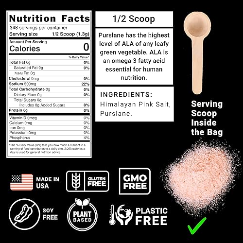 Miniatura 3 de Sal rosa del Himalaya + Omega 3  Grano fino 1 libra  Orgánica de primera calidad pura y sin refinar  Nutrientes saludables y densos minerales