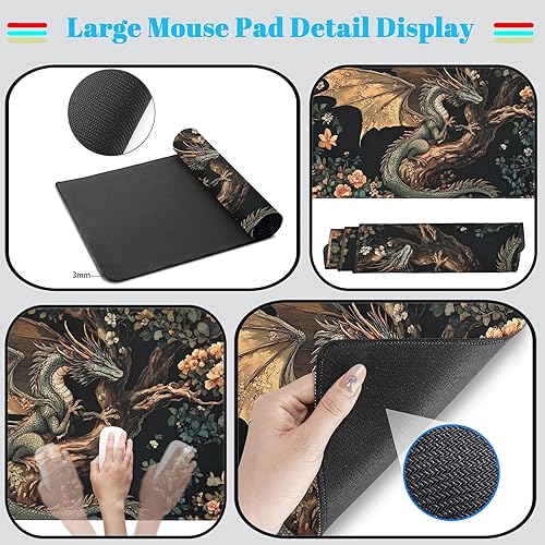 Miniatura 10 de Bonita alfombrilla de escritorio de panadería kawaii, bonita alfombrilla de escritorio de anime japonés para juegos de estética callejera XXL,