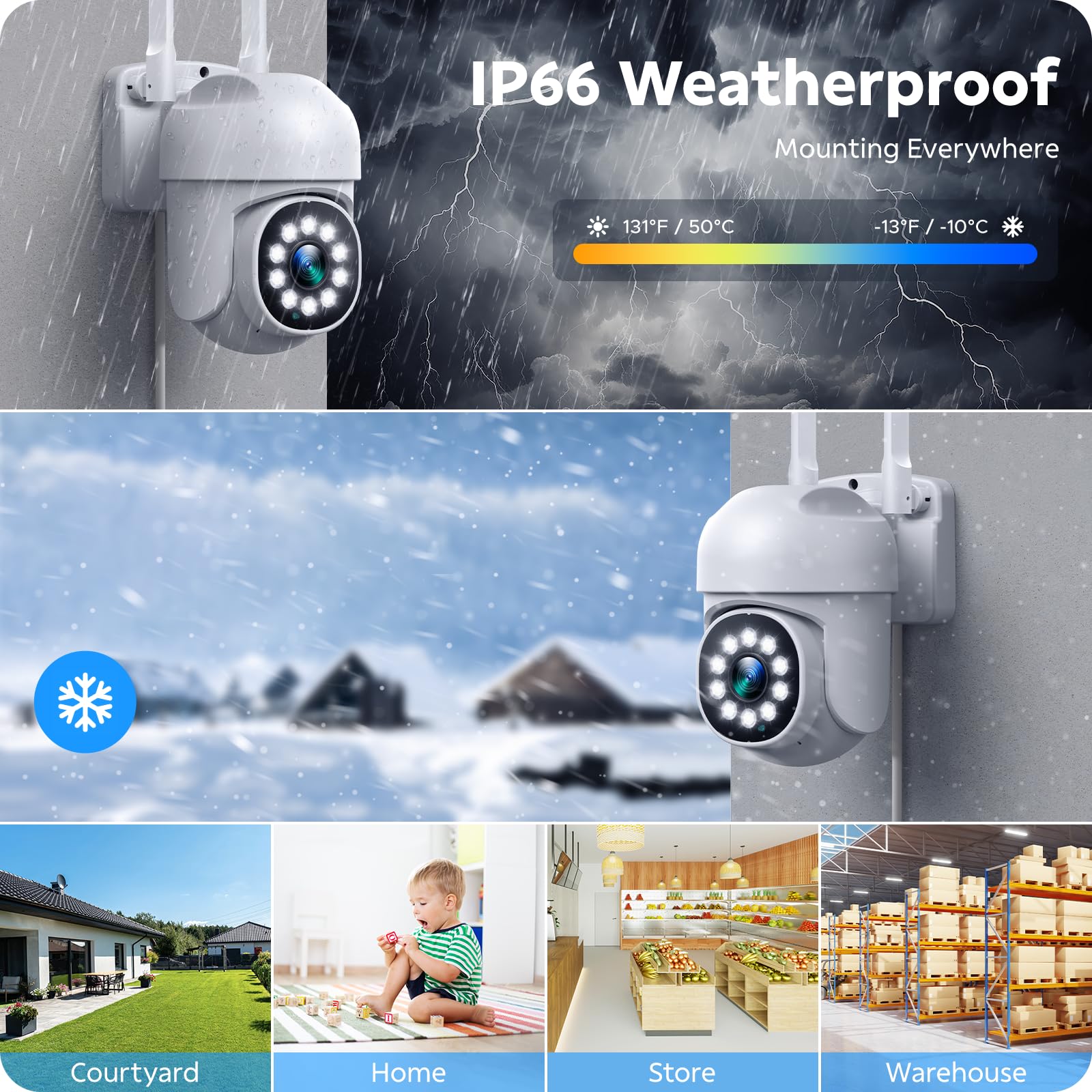 Amazon.com: CAMCAMP Outdoor Security Camera Wireless 2.4G/5G WiFi