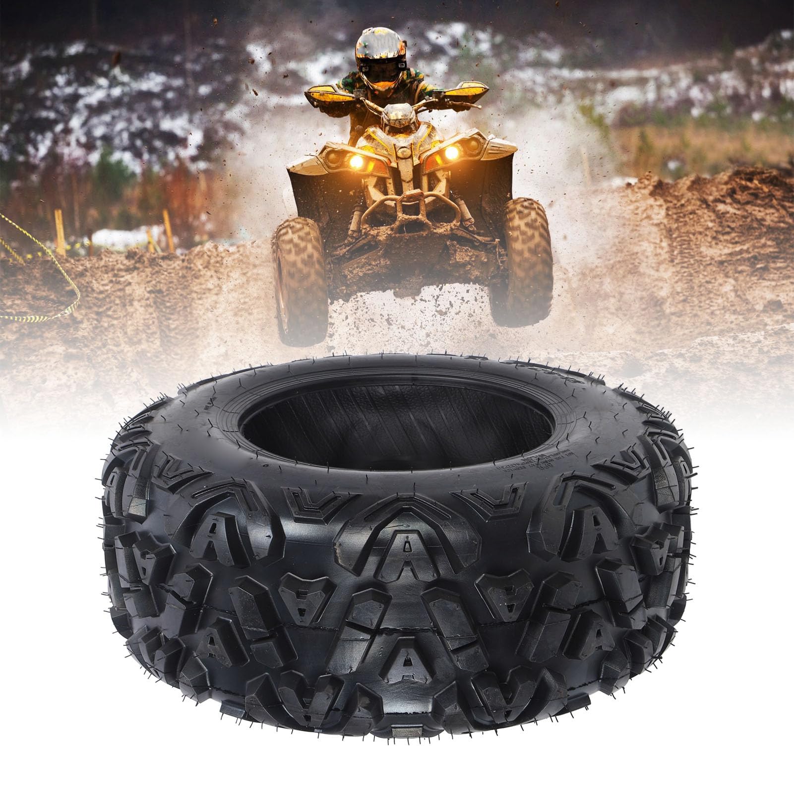 25x8 12 ATV Tubeless Pneumatico Heavy Duty 8 strati Fuoristrada per tutti i terreni con trazione migliorata per UTV Go Kart Cart Tosaerba 25x8x12 25x8 00 12