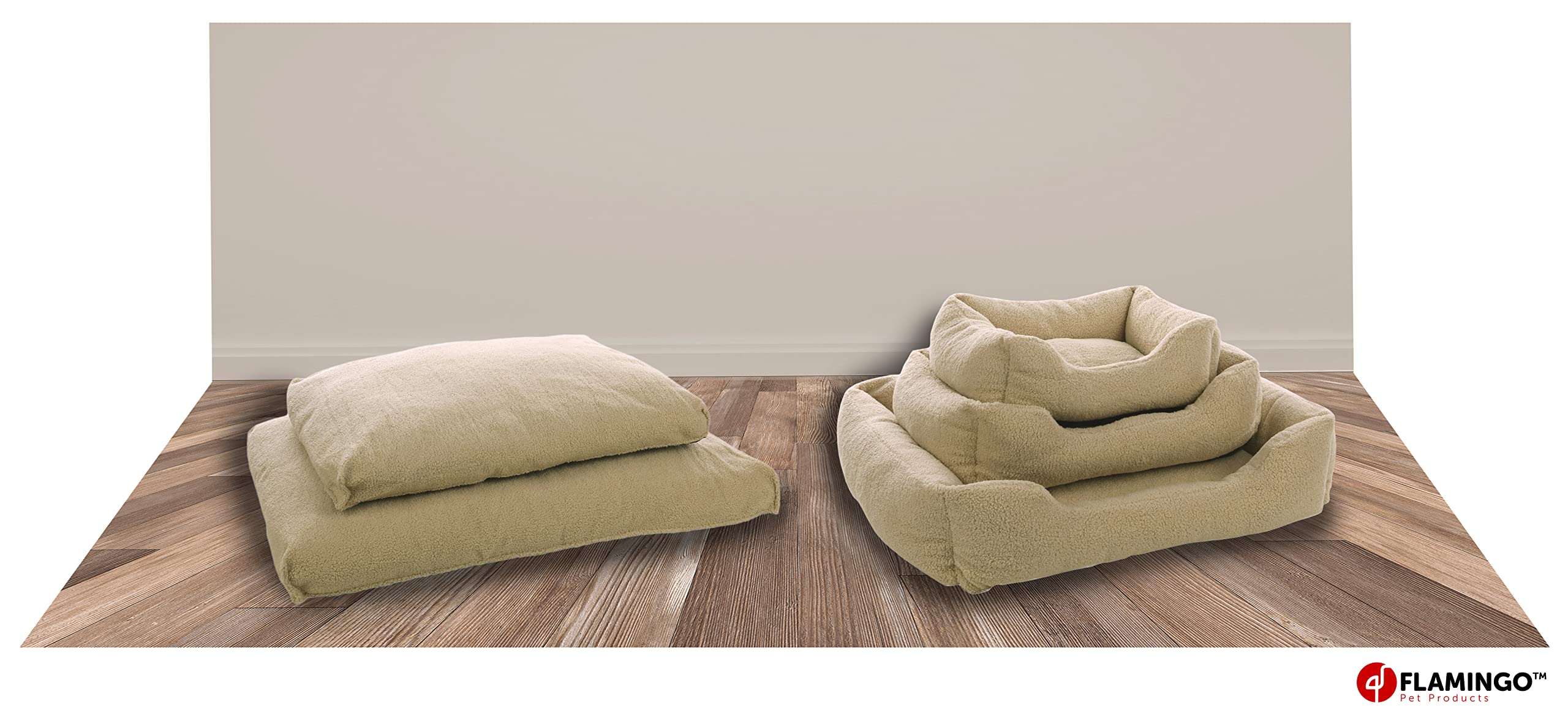 Flamingo Korb Mieke Rechteck Beige 50x40x16cm