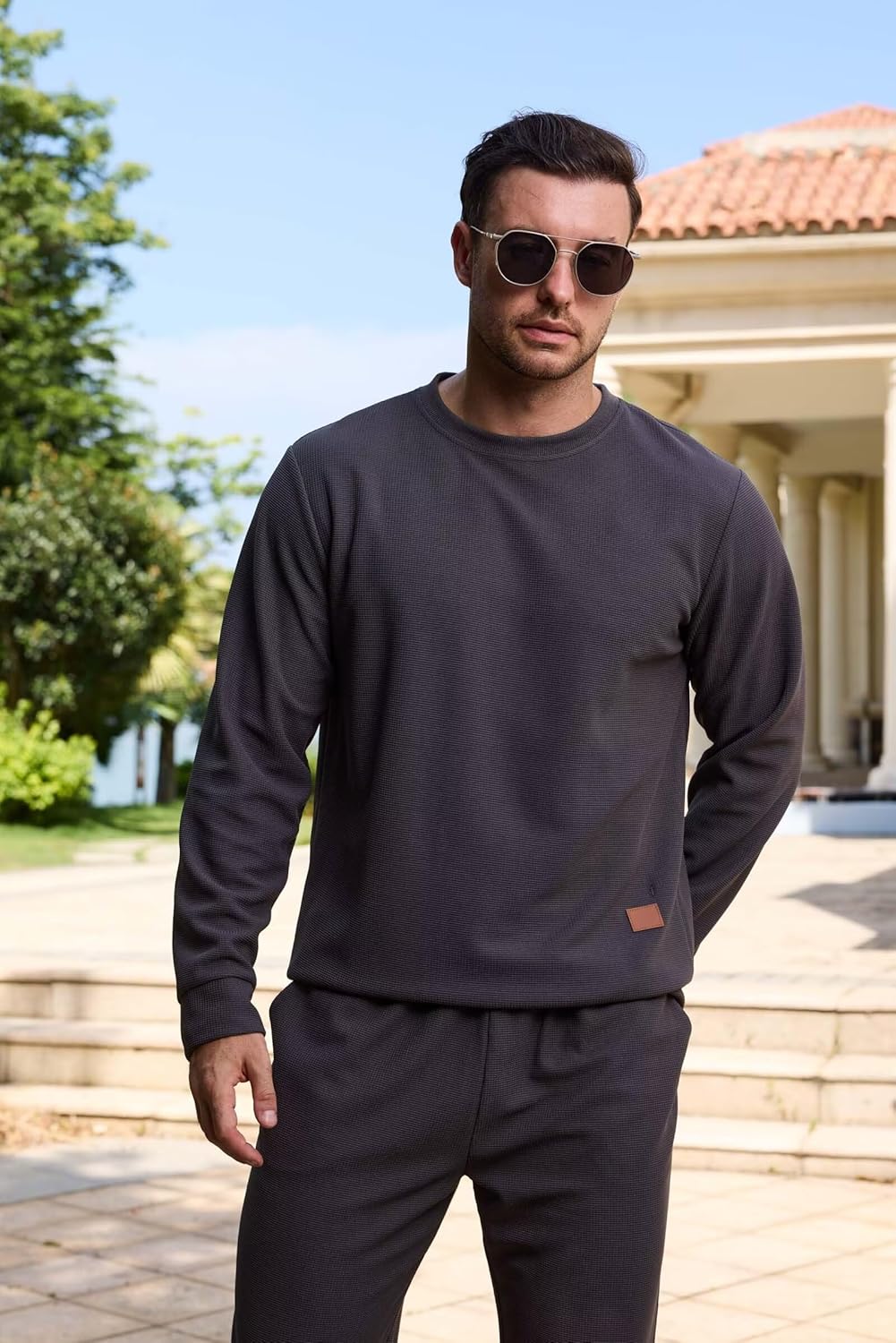 Mens Tracksuit 2 Piece Sweatsuits Sets Long Sleeve Pullover Sweatshirt and Pants Set Casual Jogging Outfits - Image 4